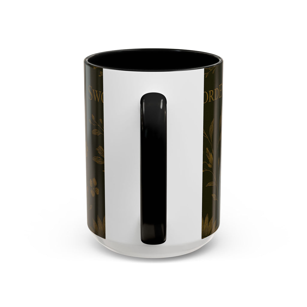 SEV ACCENT COFFEE MUG — DEEP OLIVE GOLD BOTANICAL — alternate view 31 of 68