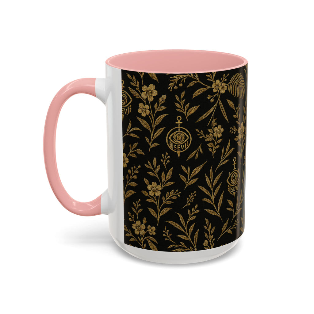 SEV ACCENT COFFEE MUG — TRUE NOIR RICH GOLD BOTANICAL — alternate view 36 of 68
