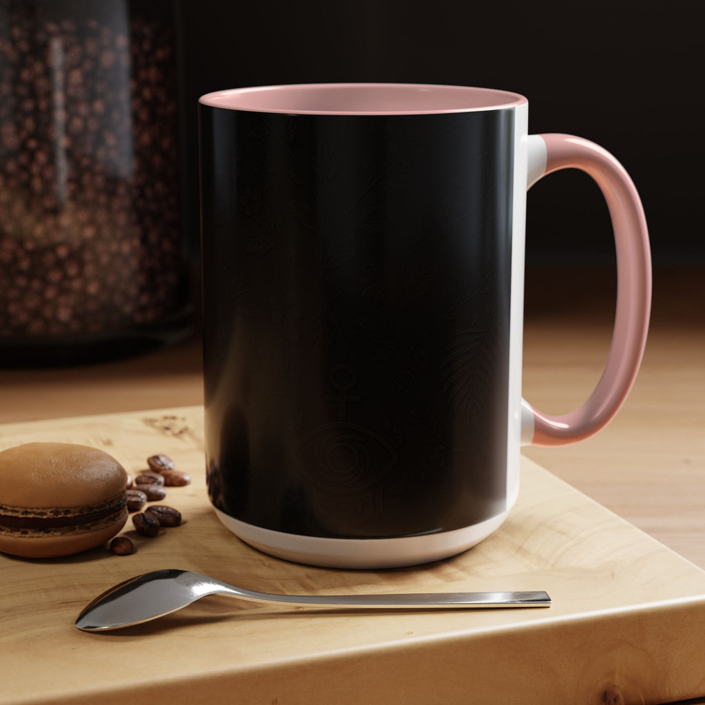 SEV ACCENT COFFEE MUG — NOIR GRAPHITE SUBTLE BOTANICAL — alternate view 38 of 68