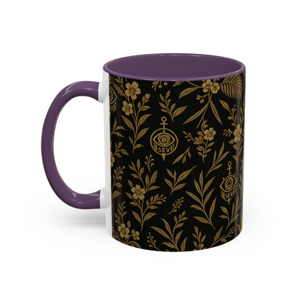 SEV ACCENT COFFEE MUG — TRUE NOIR RICH GOLD BOTANICAL — alternate view 63 of 68