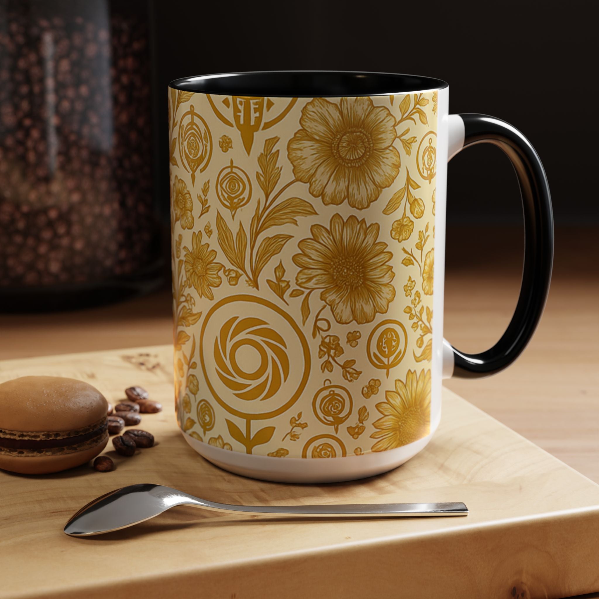 SEV ACCENT COFFEE MUG — GOLDCREAM FLORAL — alternate view 32 of 68