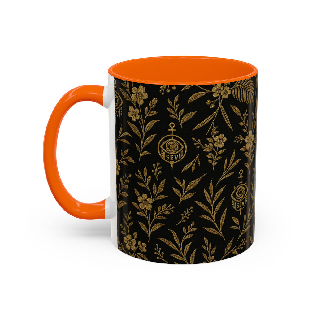 SEV ACCENT COFFEE MUG — TRUE NOIR RICH GOLD BOTANICAL — alternate view 48 of 68