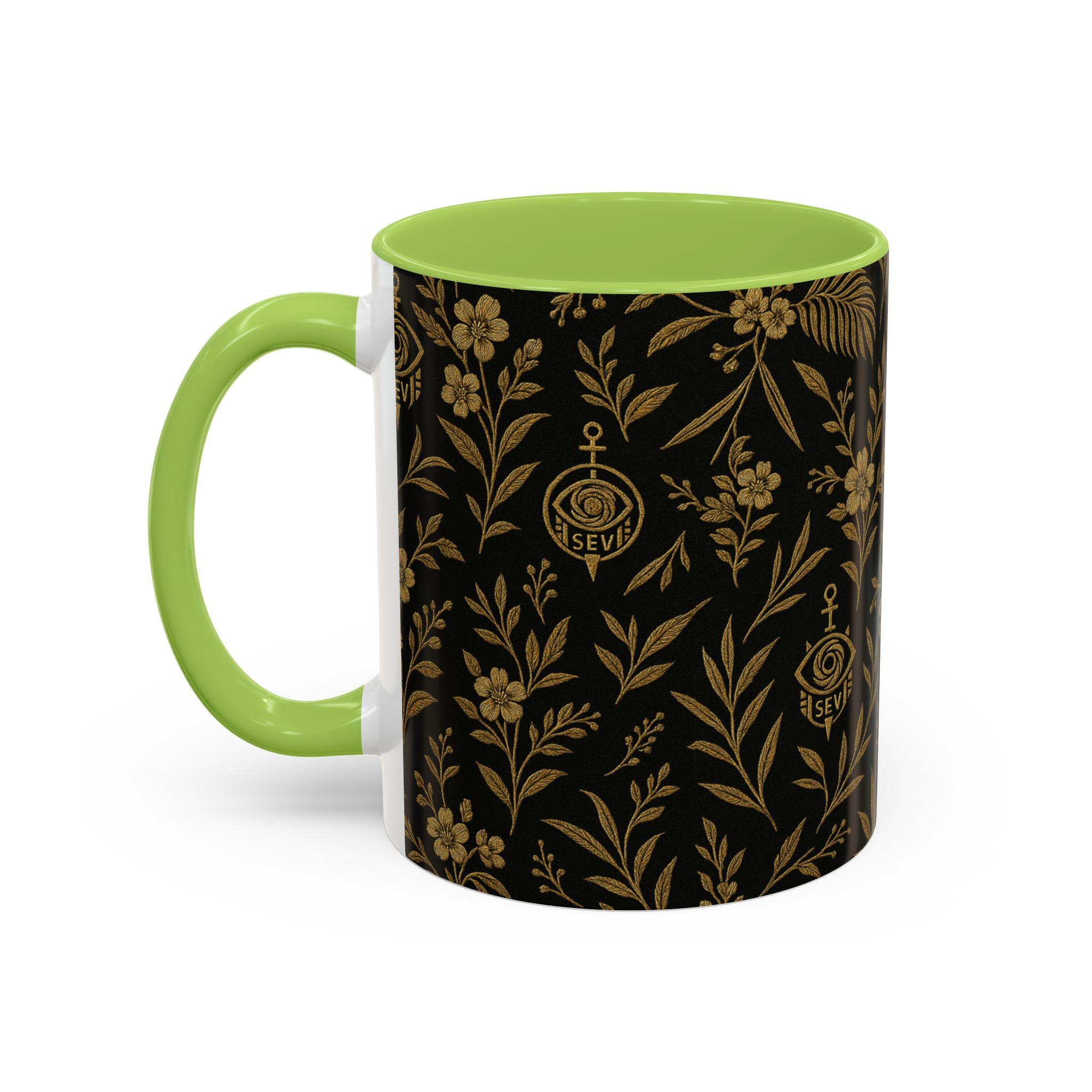 SEV ACCENT COFFEE MUG — TRUE NOIR RICH GOLD BOTANICAL — alternate view 60 of 68