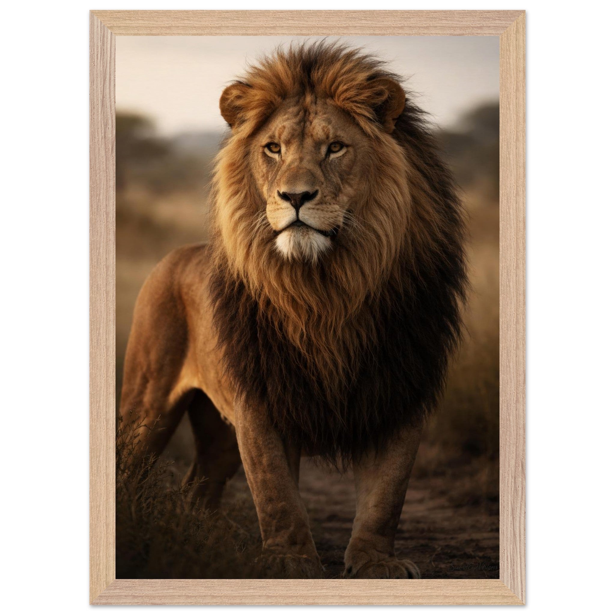 The Lion — Framed Fine Art Print — Premium Wooden Frame — alternate view 2 of 9