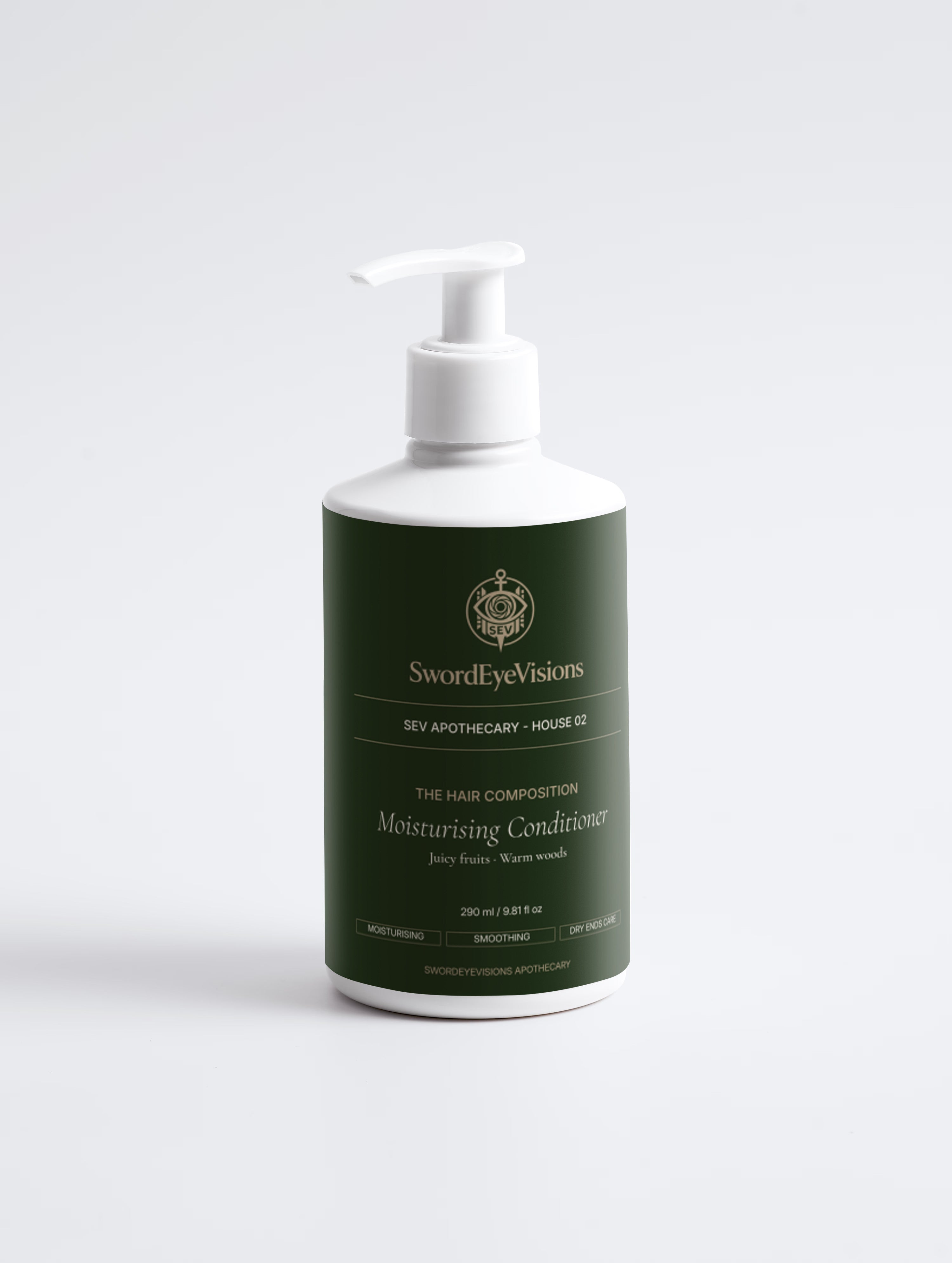 Moisturising Conditioner 290 ml — front label and bottle
