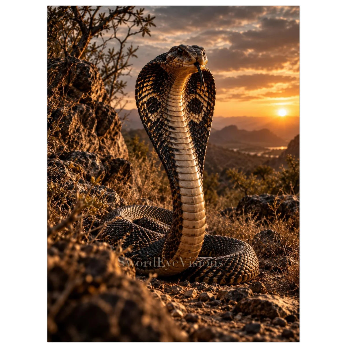 Cobra unframed fine art print, 60 × 80 cm — protected artwork preview
