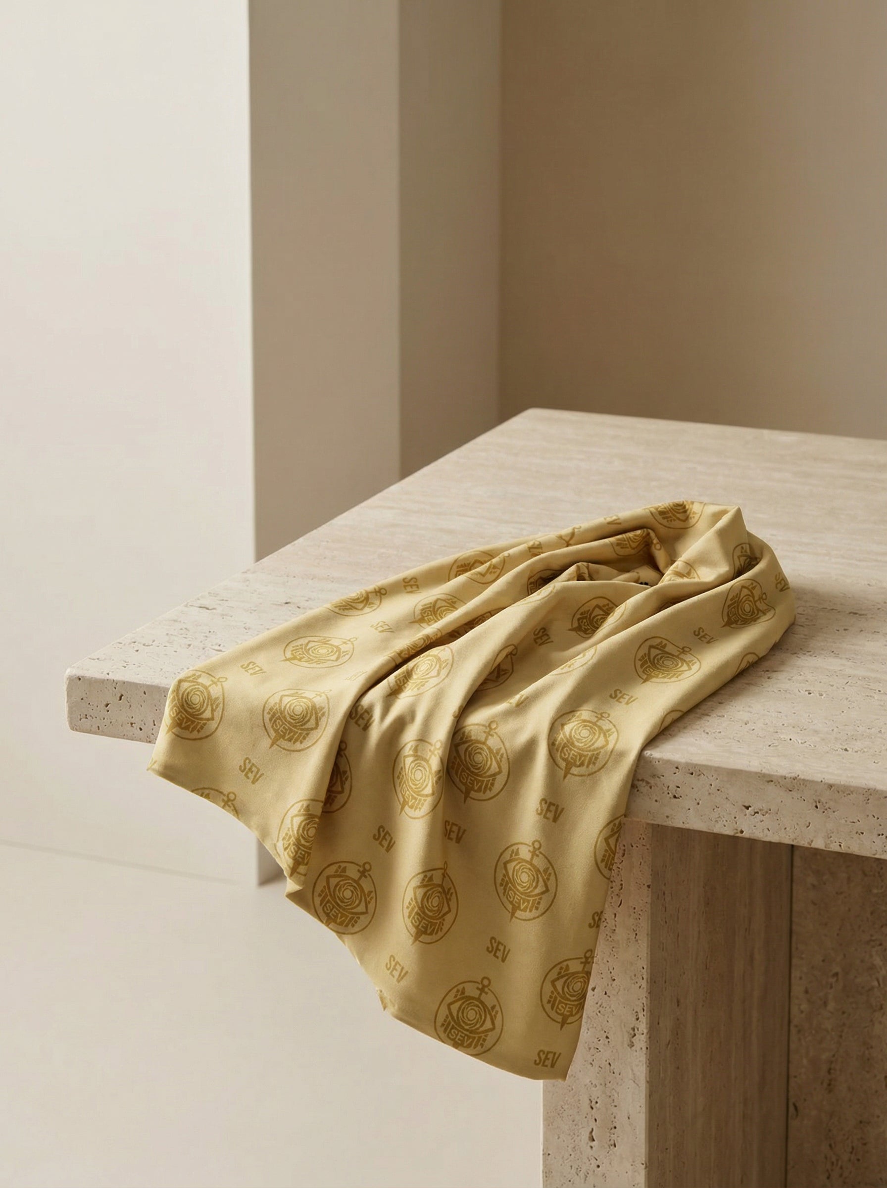 SEV GoldCream Monogram Neck Gaiter – Classic Gold Edition — alternate view 3 of 7