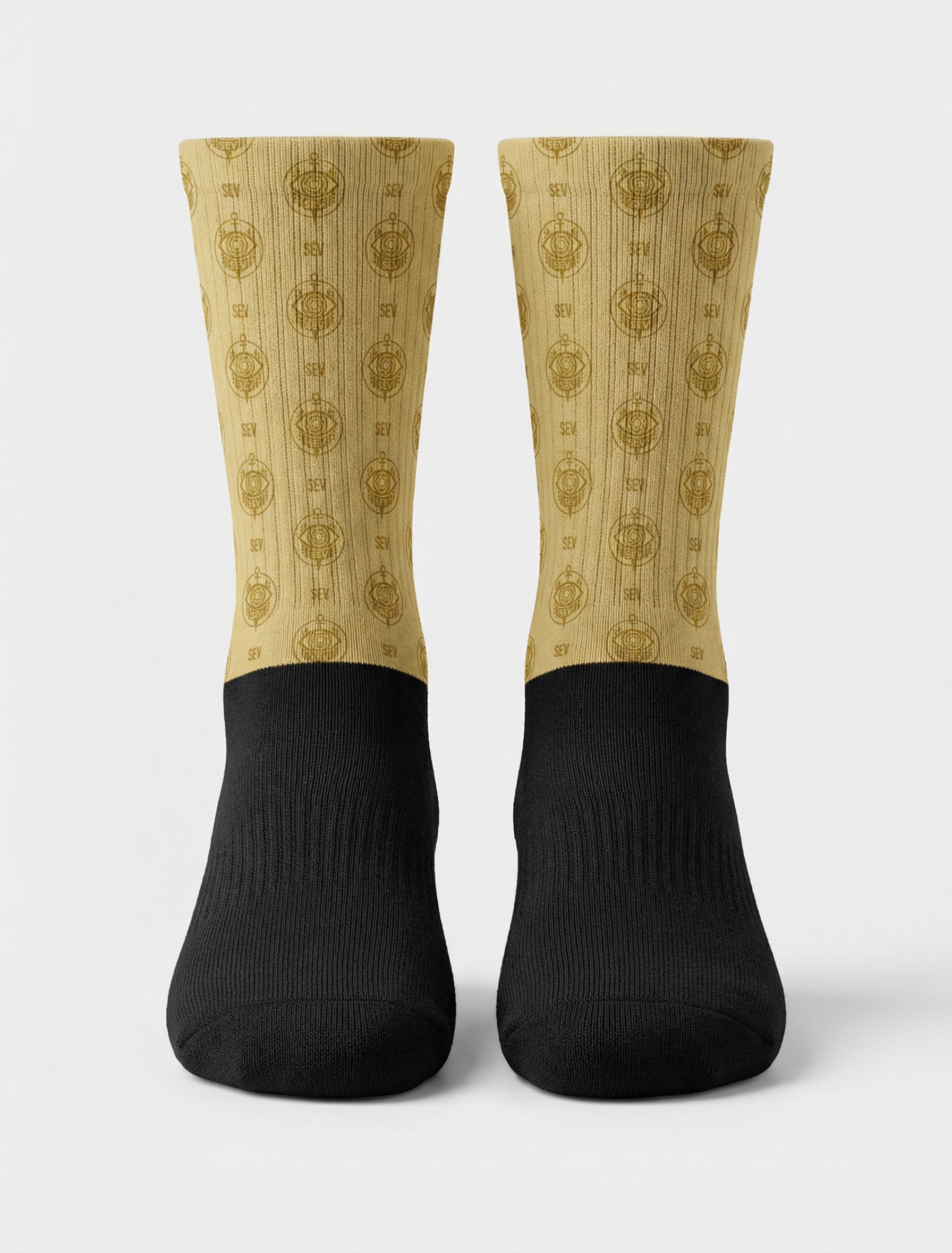 SEV GoldCream Monogram Socks — alternate view 1 of 5