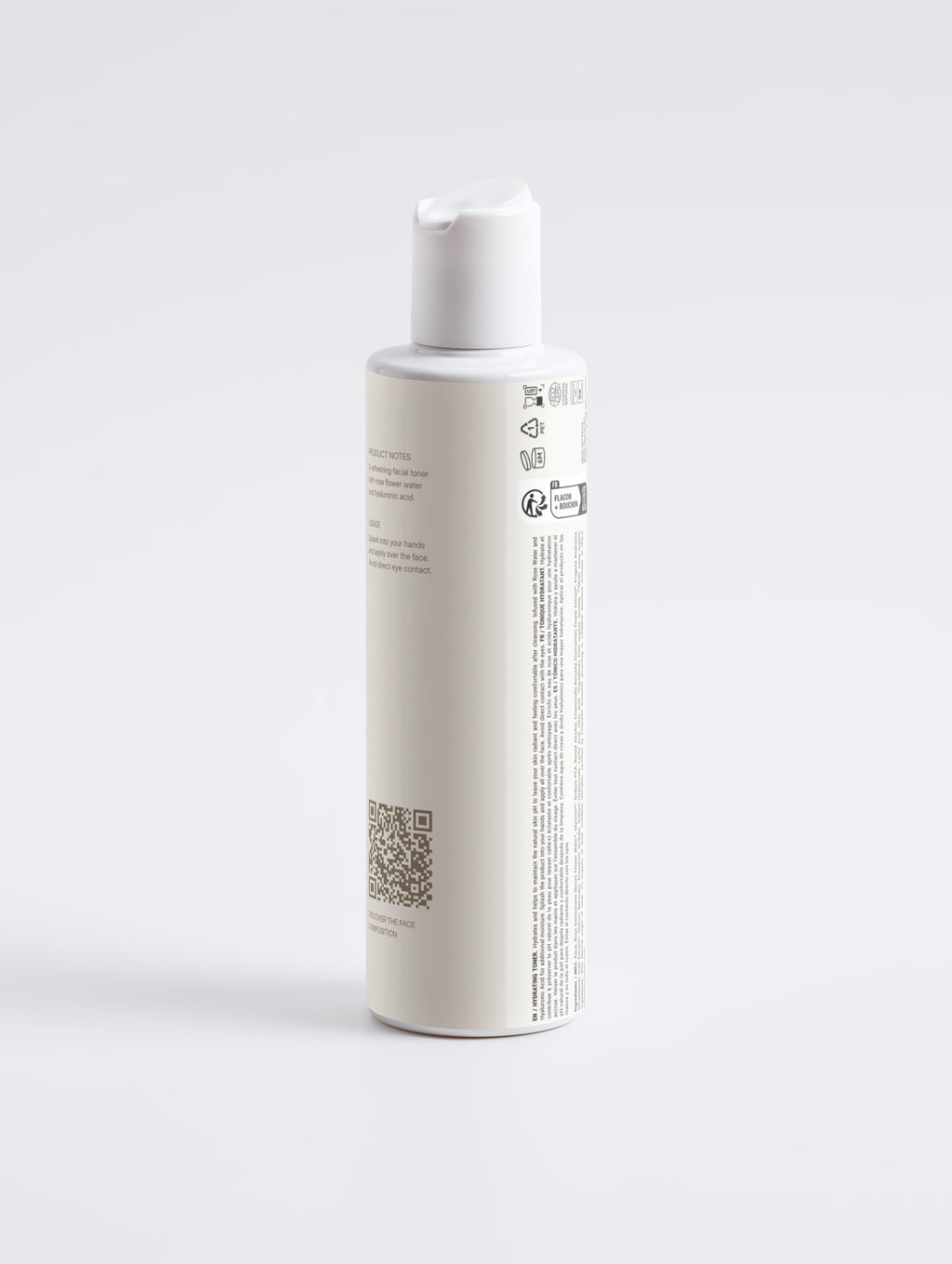 SEV Apothecary Hydrating Toner 200 ml — rear white bottle with directions and product information