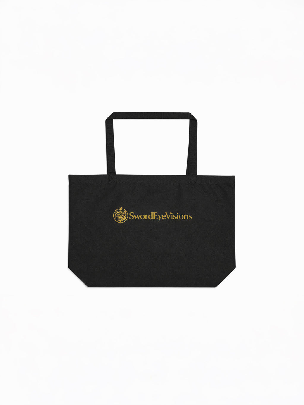 SEV GoldCream Wordmark Line Tote Bag – Muted Black Edition — alternate view 1 of 5