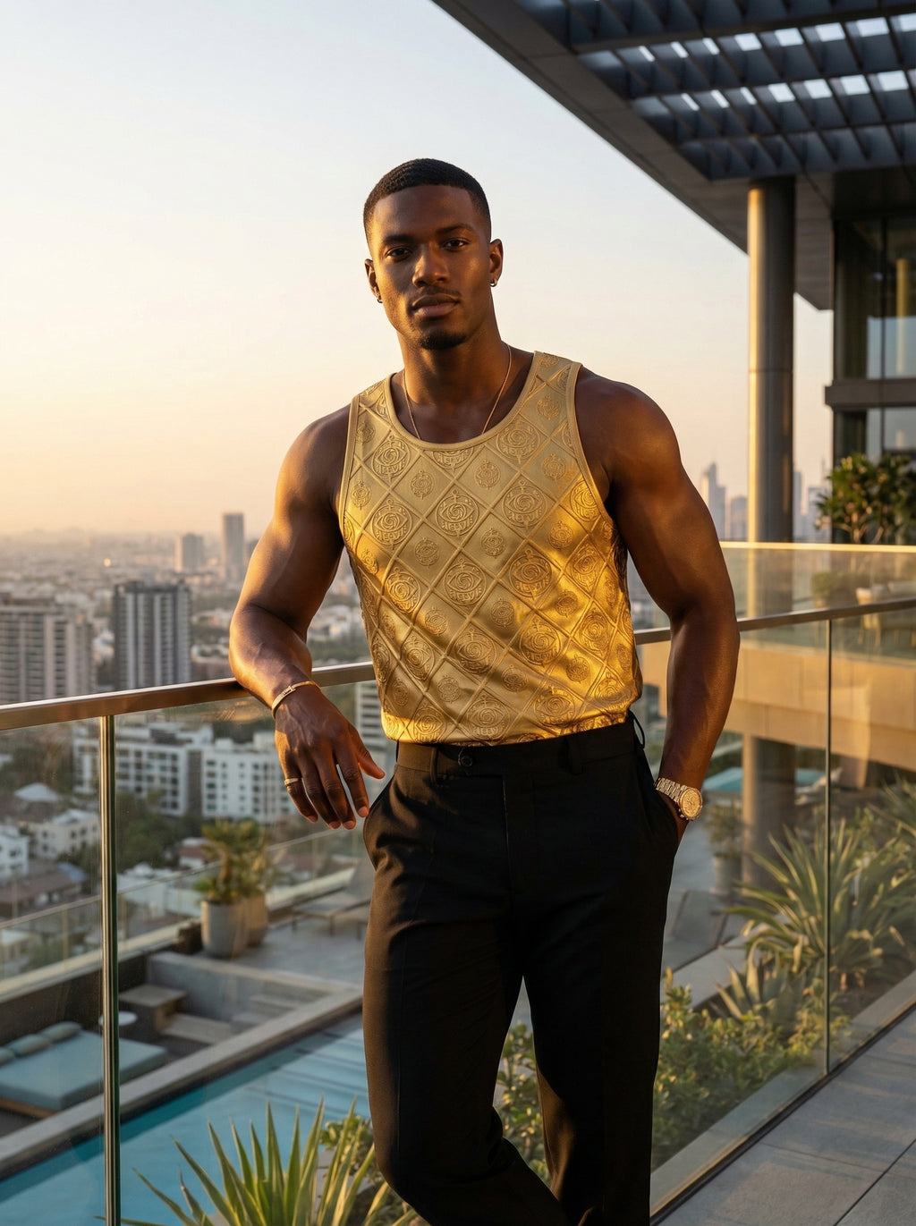 SEV Gold Relief Monogram Tank — alternate view 2 of 5