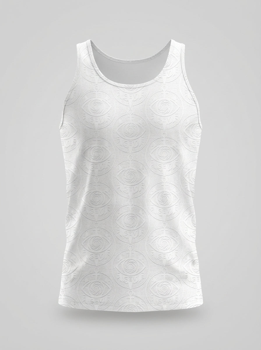 SEV White Monogram Tank — alternate view 1 of 5