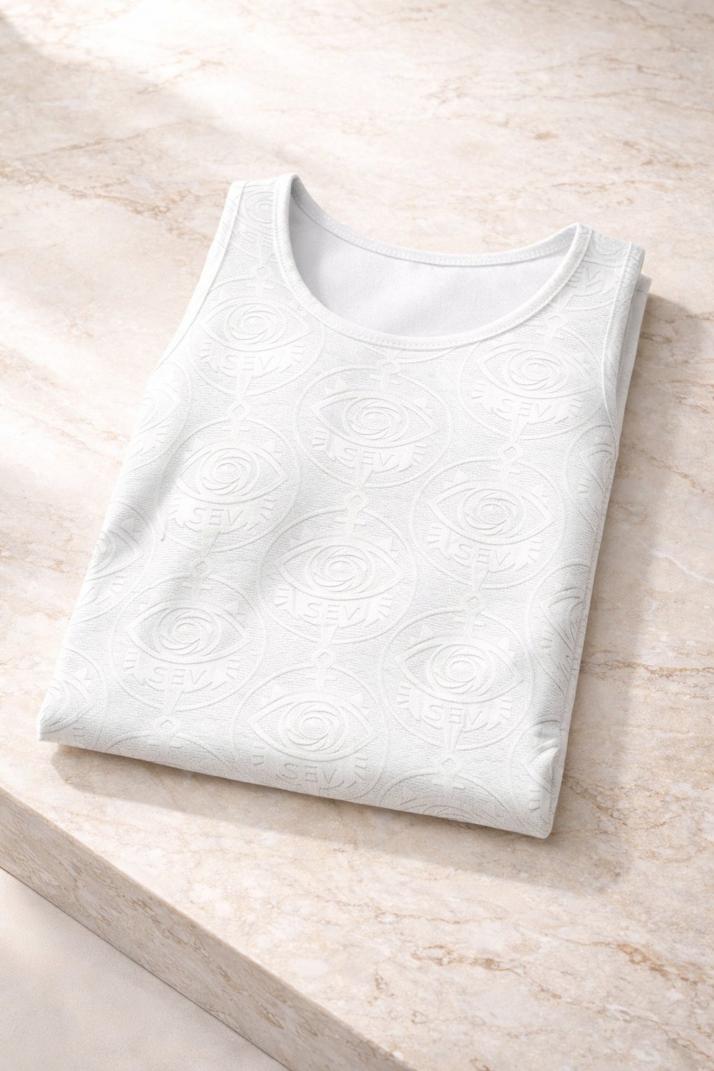 SEV White Monogram Tank — alternate view 3 of 5