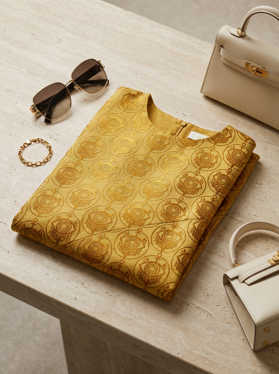 GoldCream MetallicLuxe Midi Dress — alternate view 2 of 4