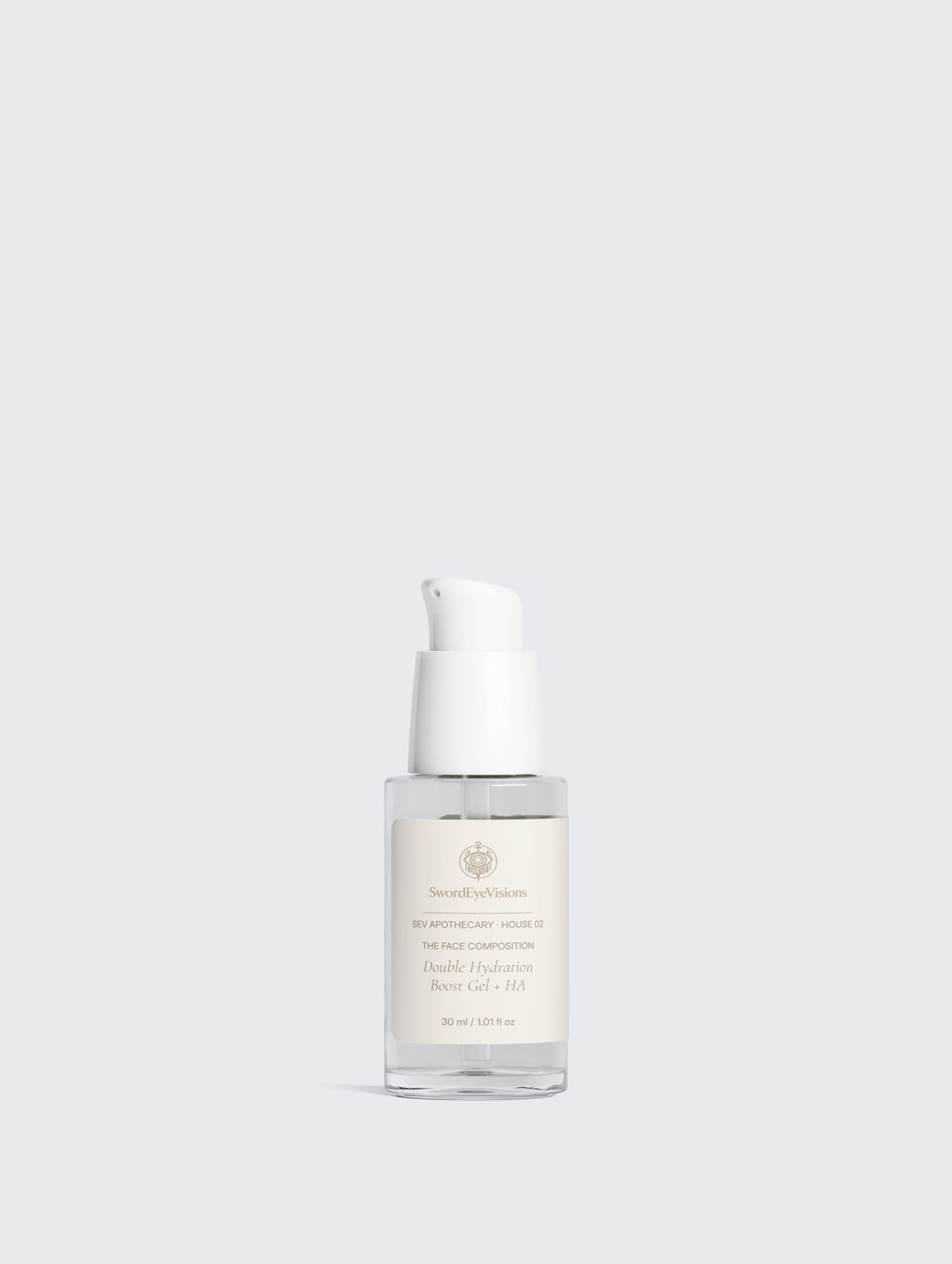 SEV Apothecary Double Hydration Boost Gel + HA 30 ml — front bottle