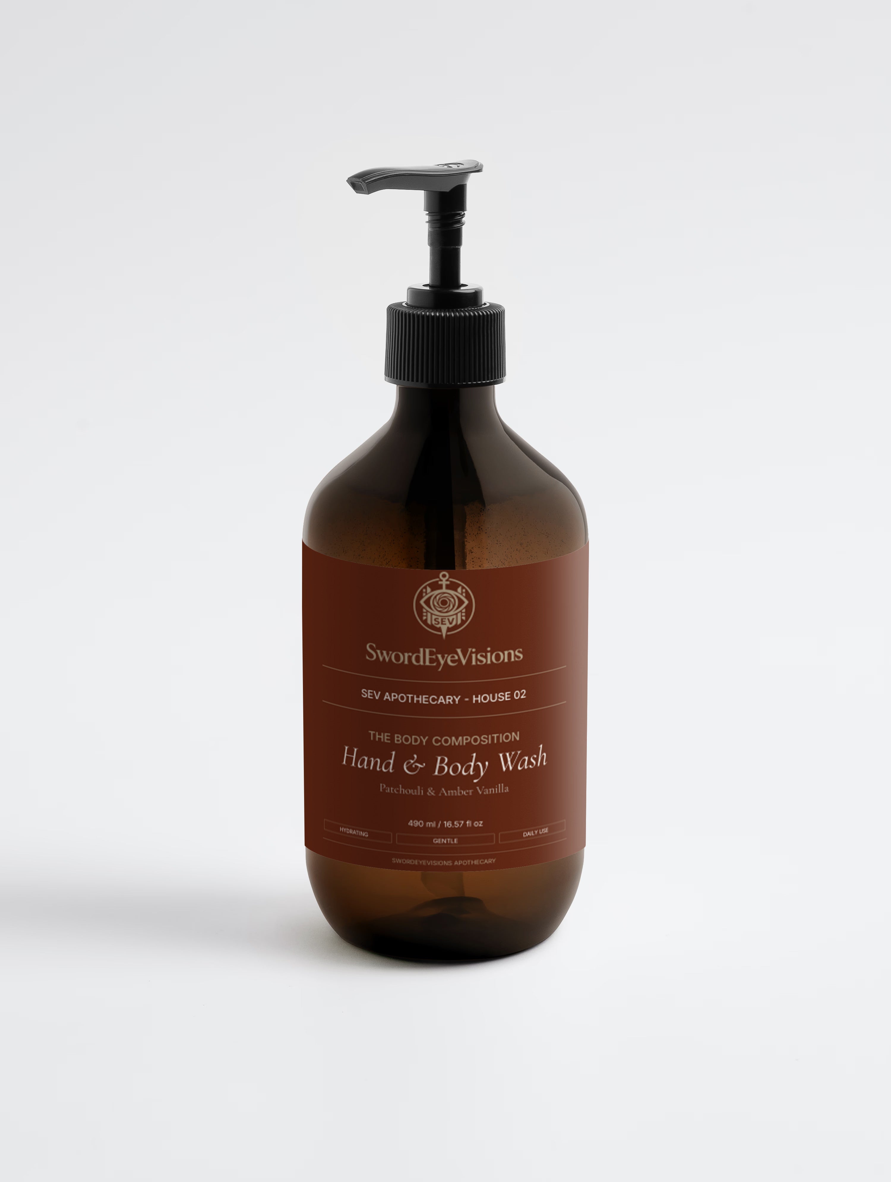 Hand & Body Wash, Patchouli & Amber Vanilla - SEV Apothecary — alternate view 2 of 7