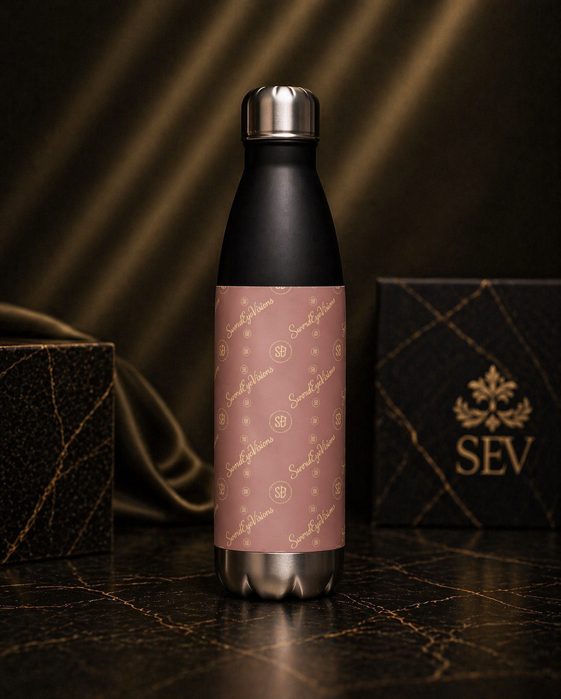 SEV STAINLESS STEEL WATER BOTTLE — ATELIER ROSE BLUSH — alternate view 2 of 9