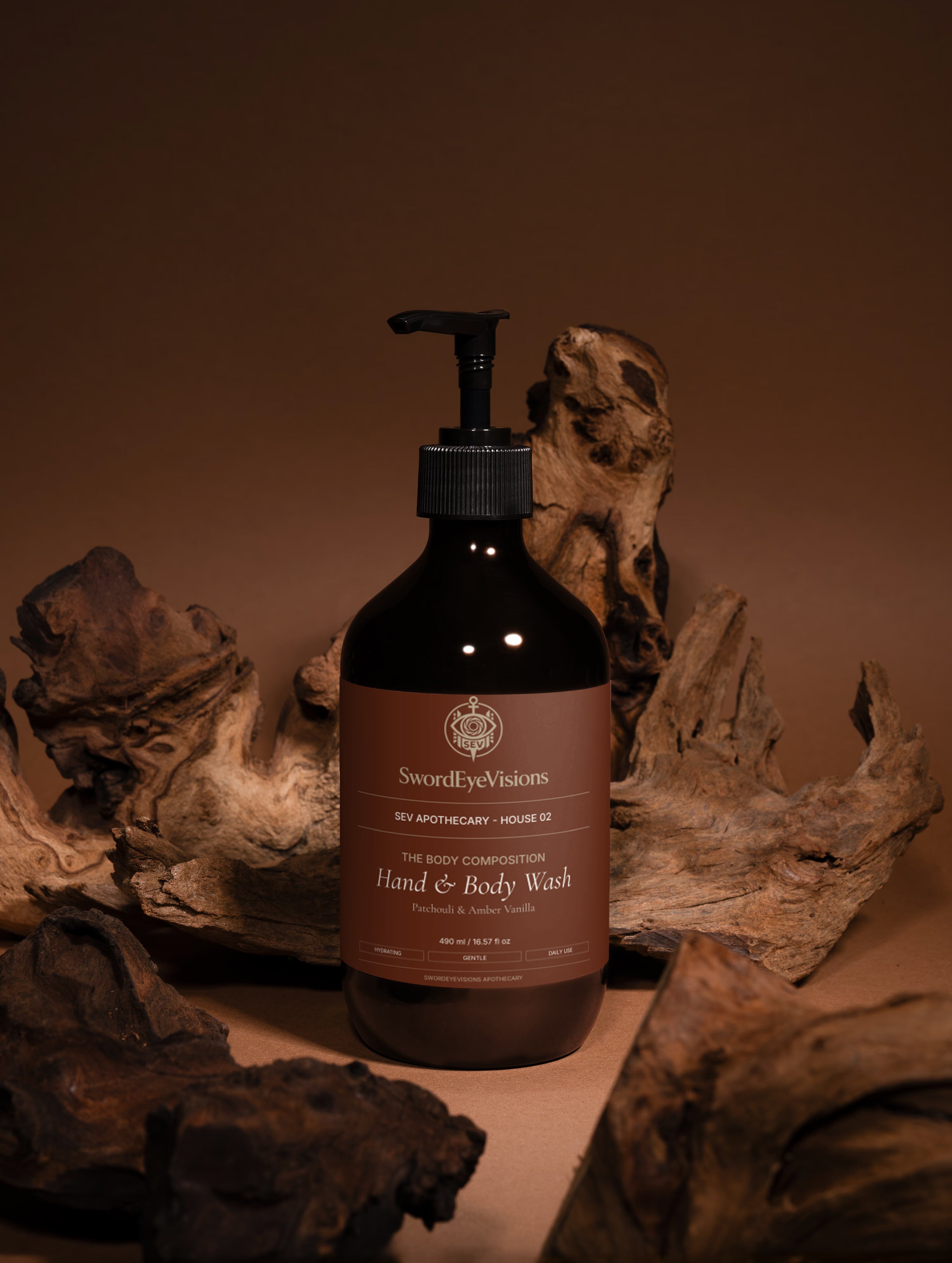 Hand & Body Wash, Patchouli & Amber Vanilla - SEV Apothecary — alternate view 1 of 7