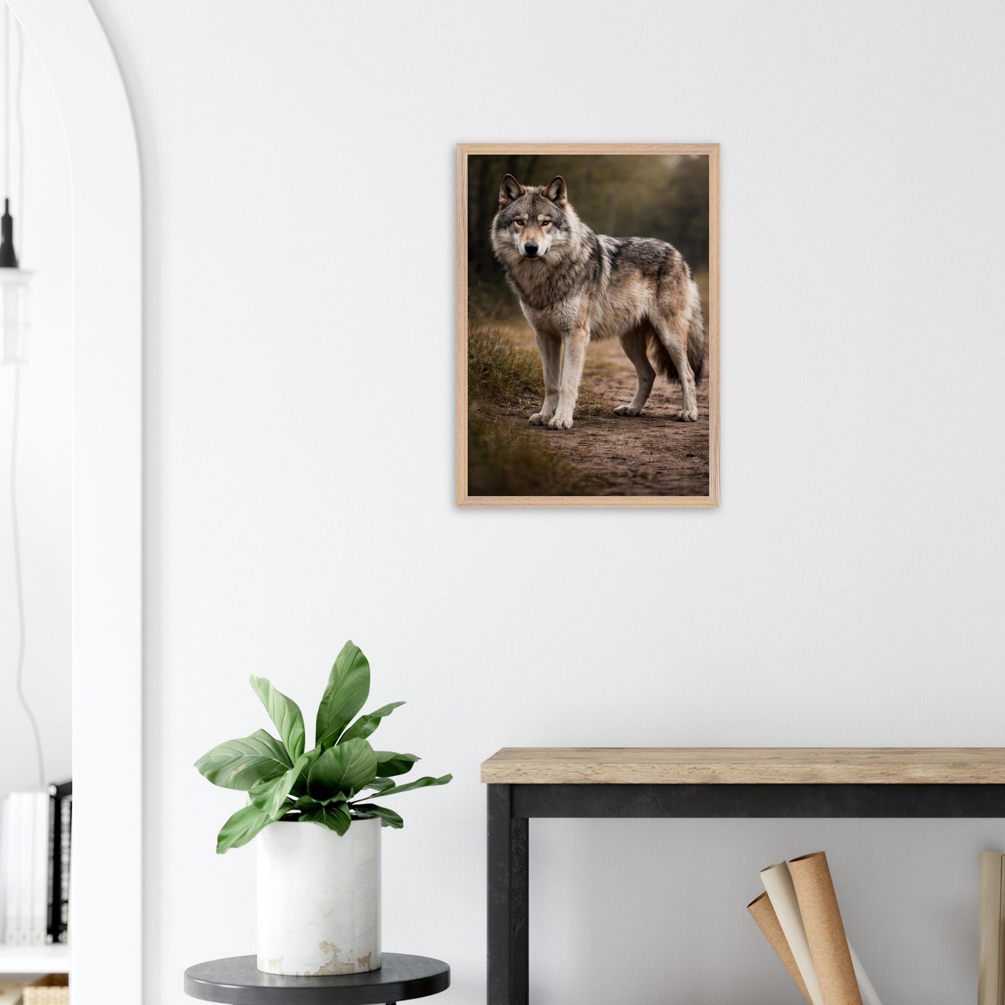 The Wolf — Framed Fine Art Print — Premium Wooden Frame — alternate view 5 of 9