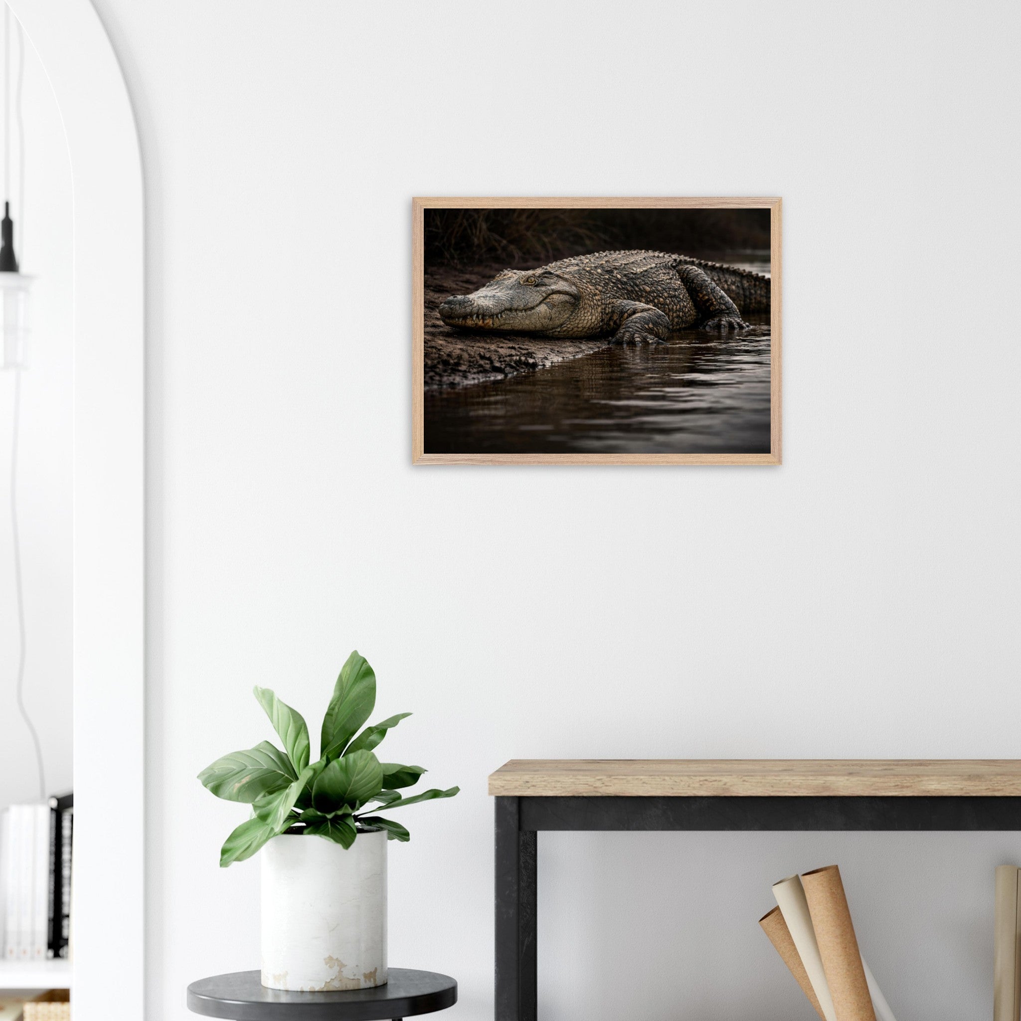 The Crocodile — Framed Fine Art Print — Premium Wooden Frame — alternate view 8 of 9