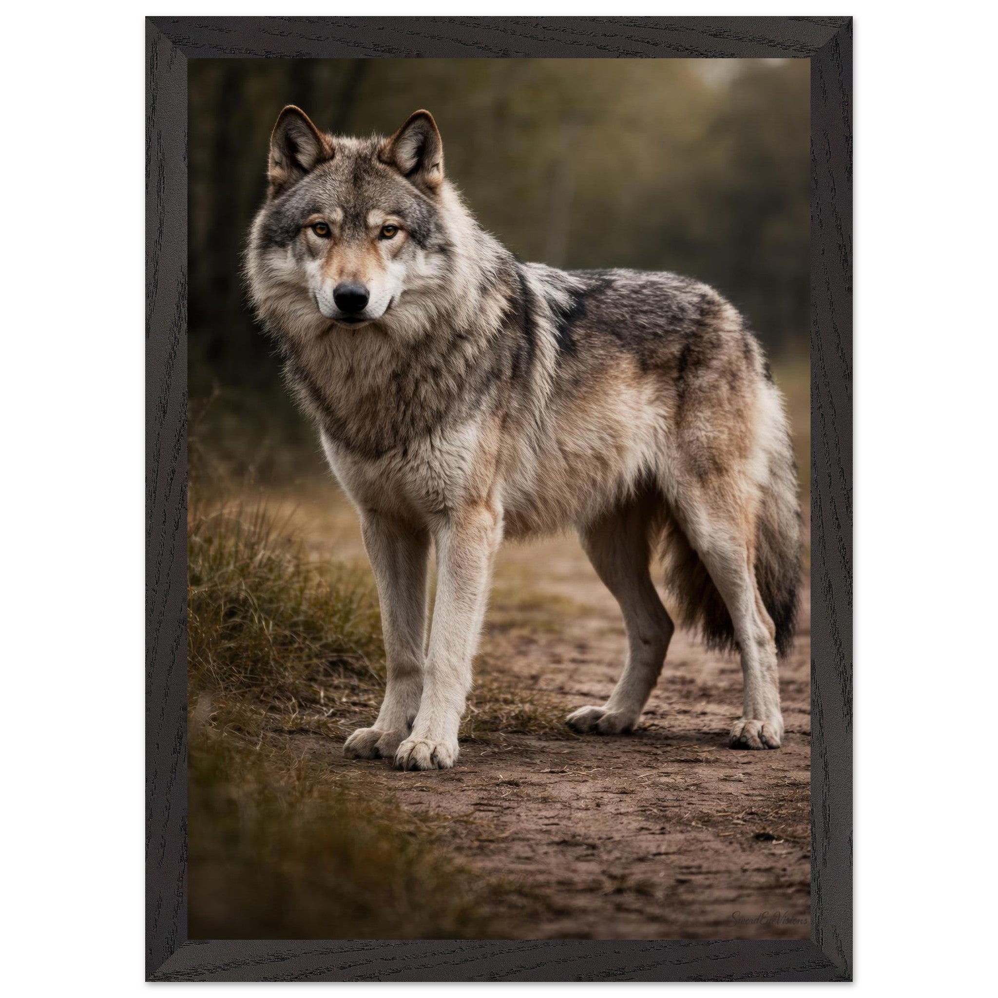 The Wolf — Framed Fine Art Print — Premium Wooden Frame — alternate view 3 of 9