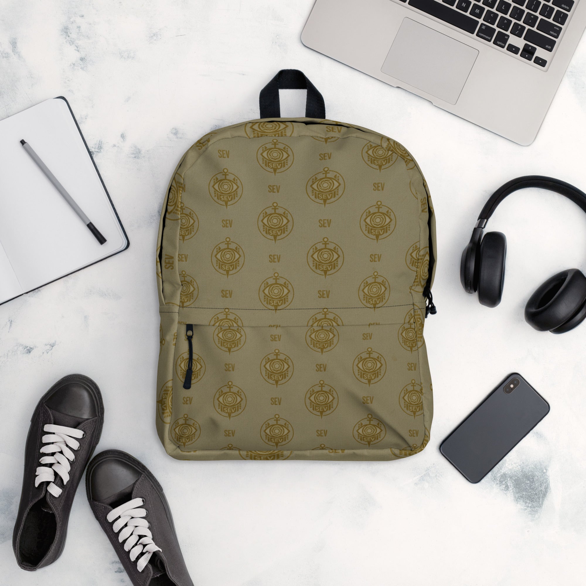 SEV GoldCream Monogram Backpack – Matte Black Edition — alternate view 3 of 3