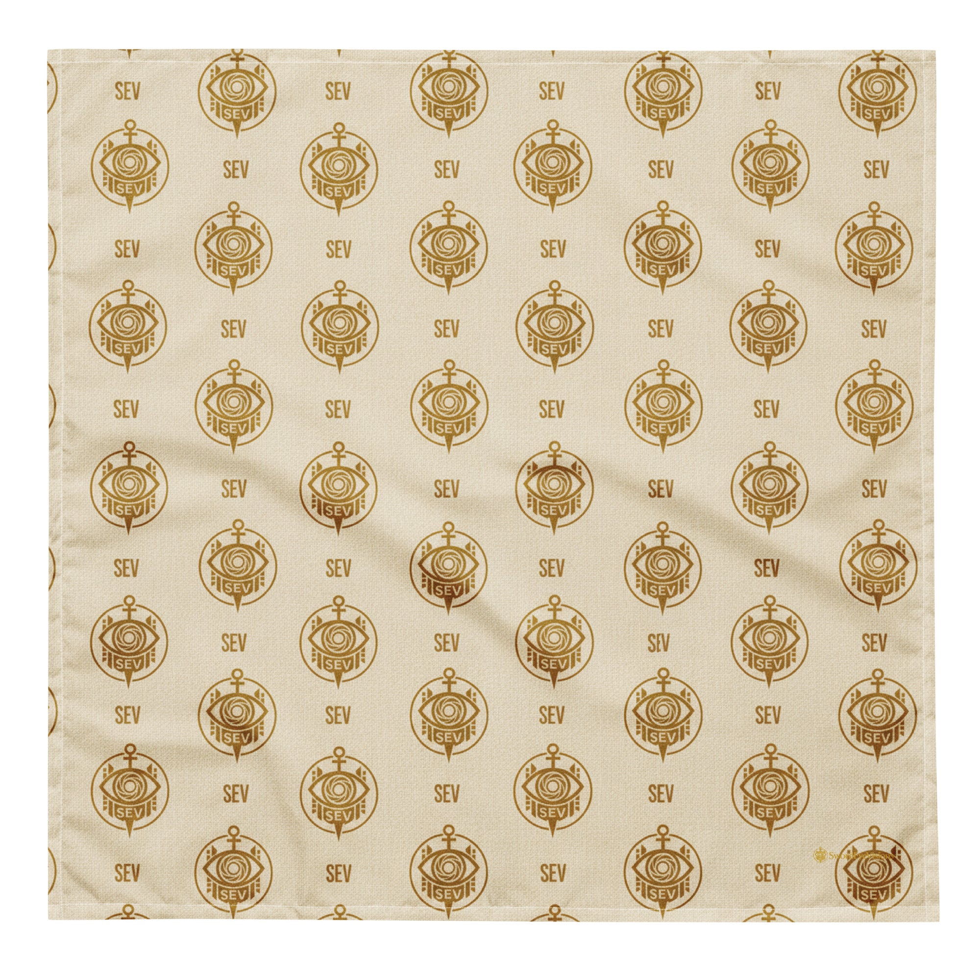 SEV GoldCream Monogram All-Over Print Bandana — Capsule Collector’s Edition — alternate view 8 of 8