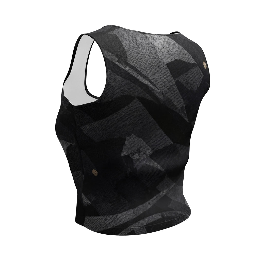 SEV Noir Obsidian Active Crop Top — back view