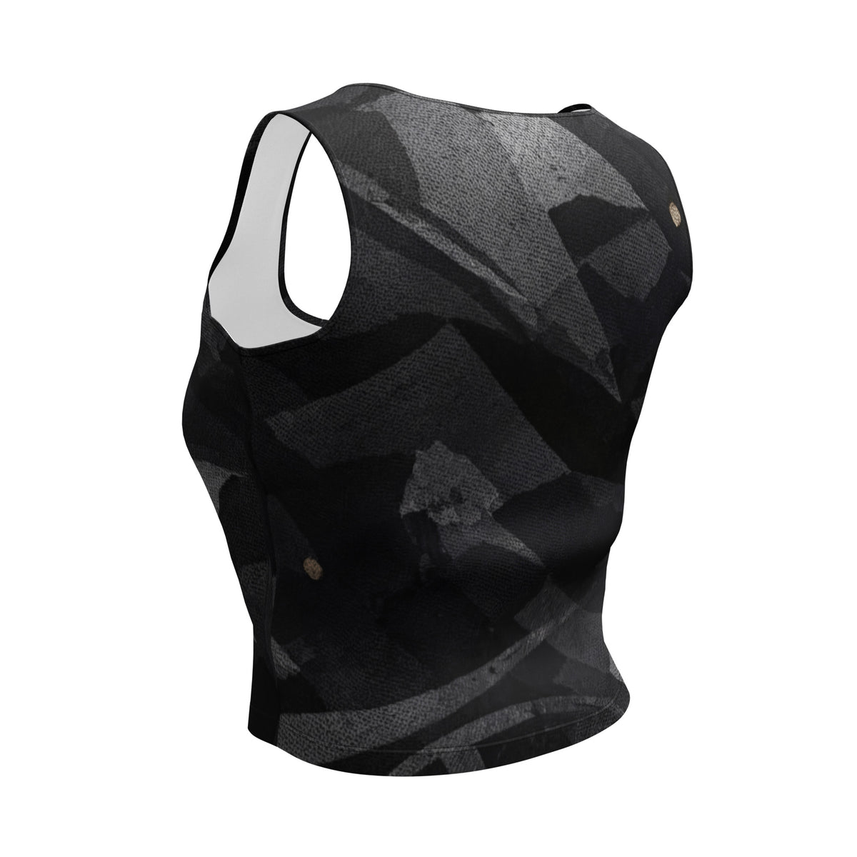 SEV Noir Obsidian Active Crop Top — back view