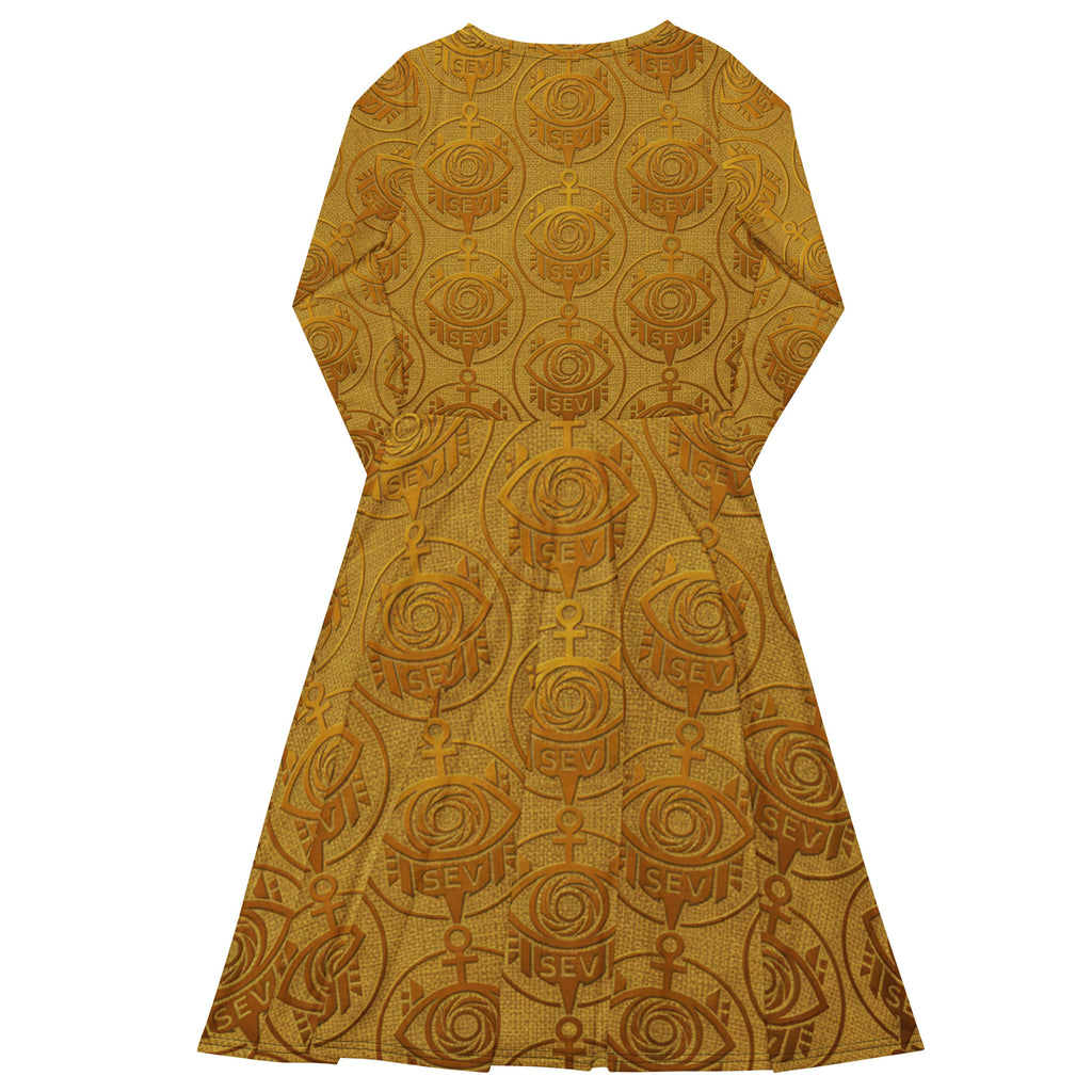 GoldCream MetallicLuxe Midi Dress — alternate view 4 of 4
