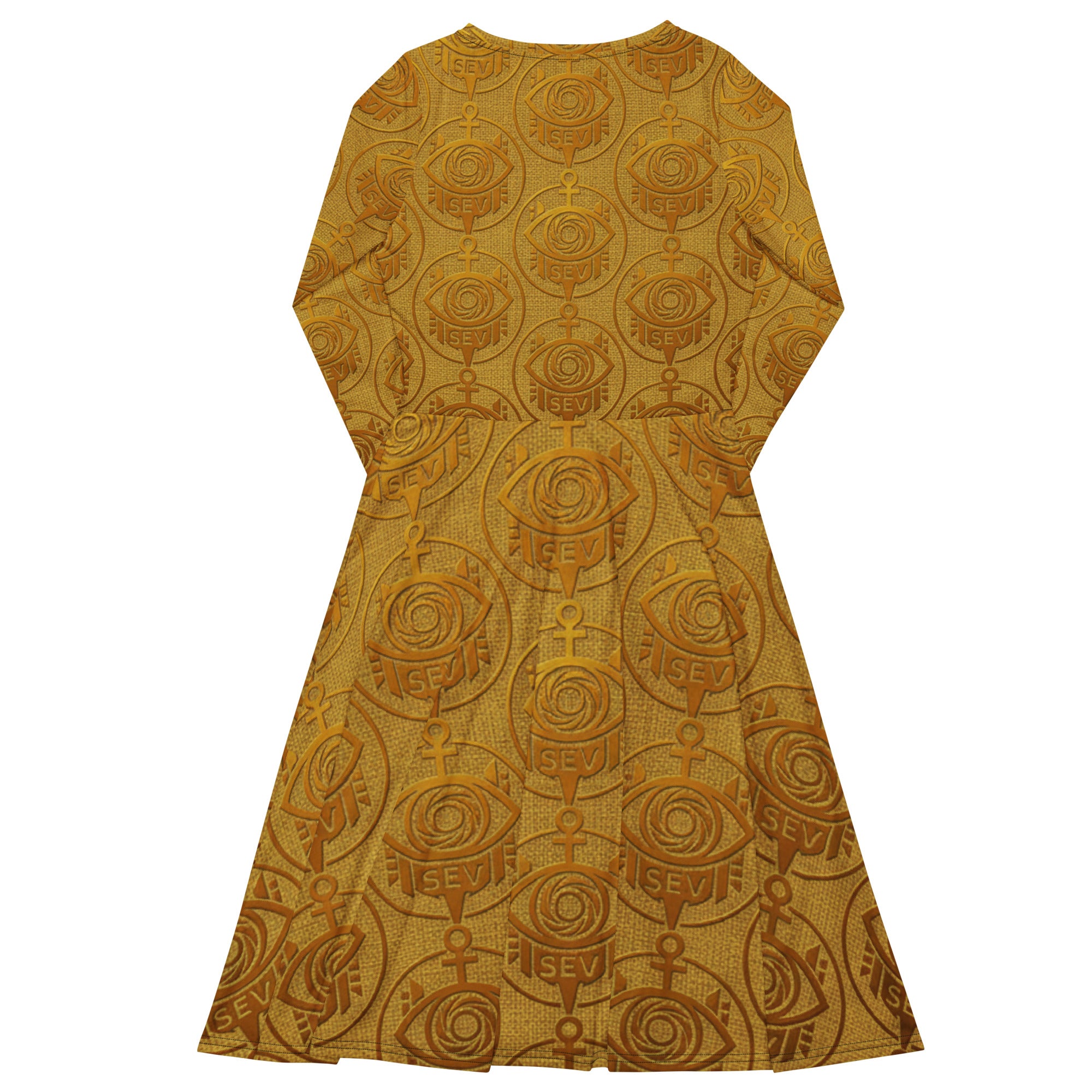 GoldCream MetallicLuxe Midi Dress — alternate view 4 of 4