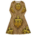 GoldCream KnitWave Relief Midi Dress — alternate view 4 of 5