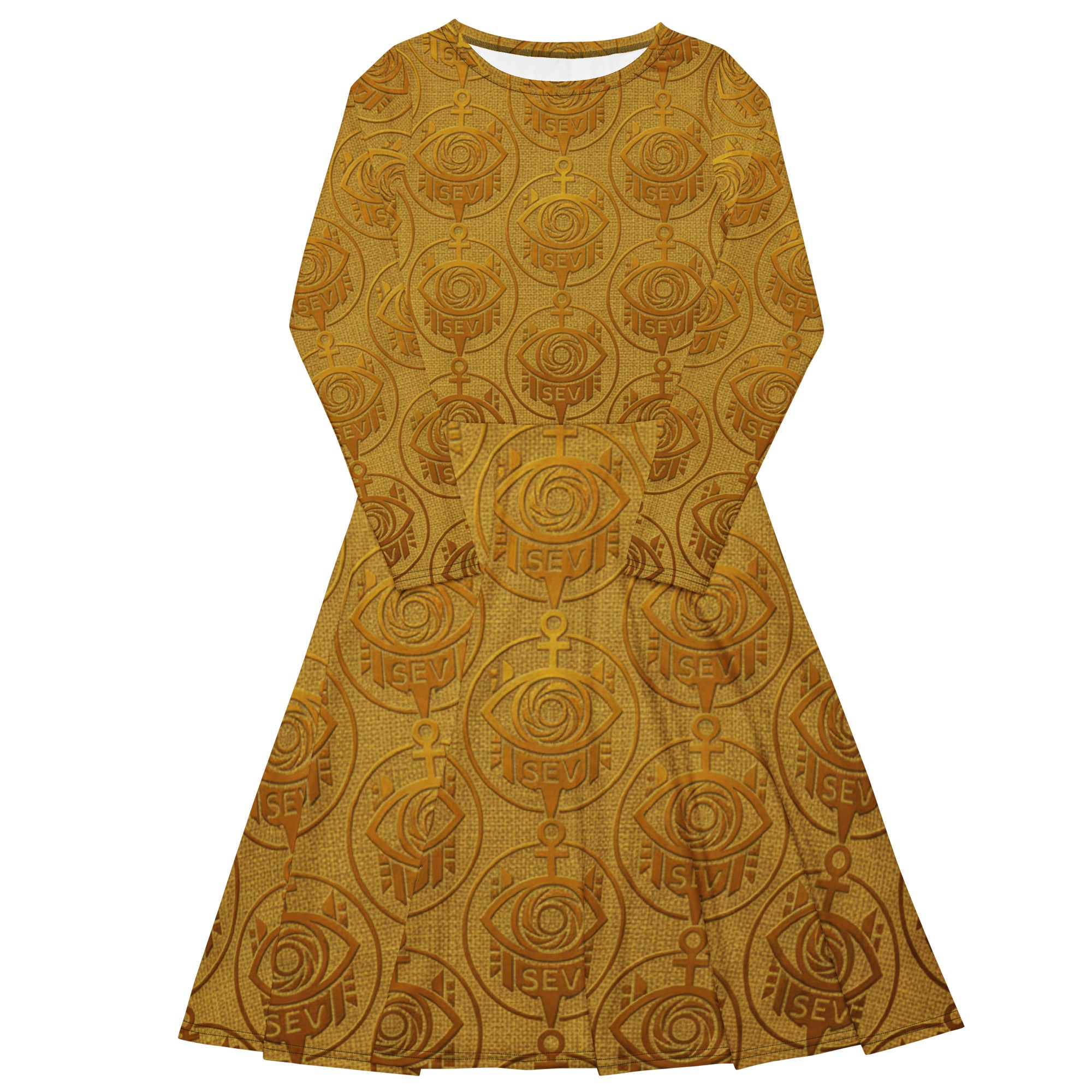 GoldCream MetallicLuxe Midi Dress — alternate view 3 of 4
