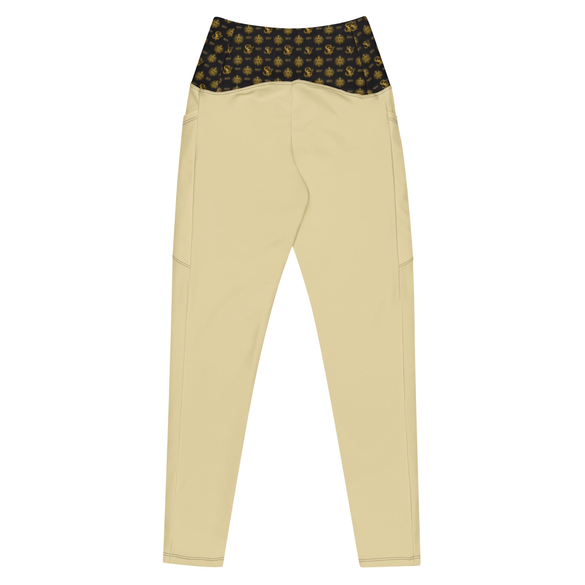 GOLDCREAM LEGGINGS WITH POCKETS — ECLIPSE NOIR GOLD CREST — alternate view 3 of 4