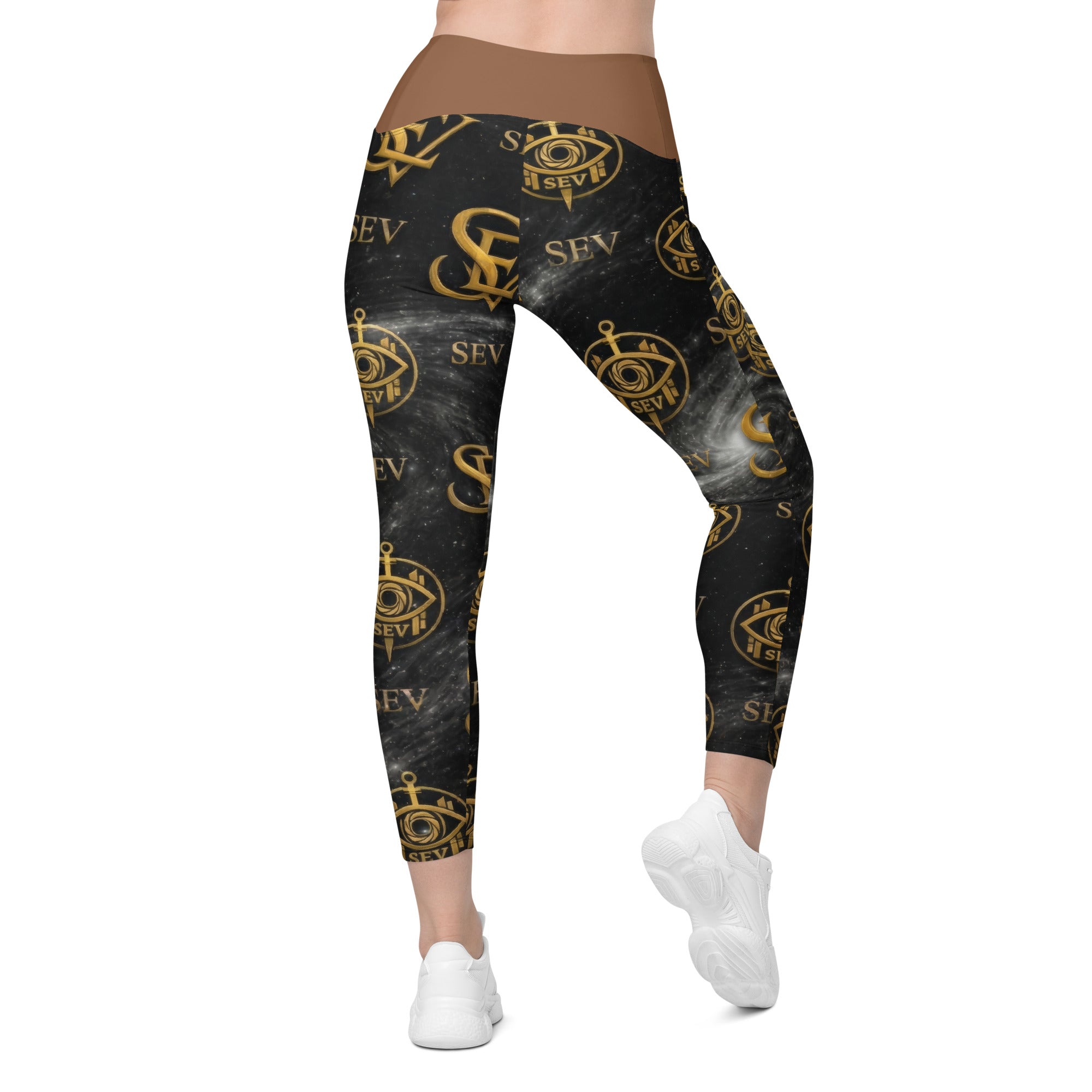 JASPER BROWN LEGGINGS WITH POCKETS — CELESTIAL AURUM VEIL — alternate view 4 of 7