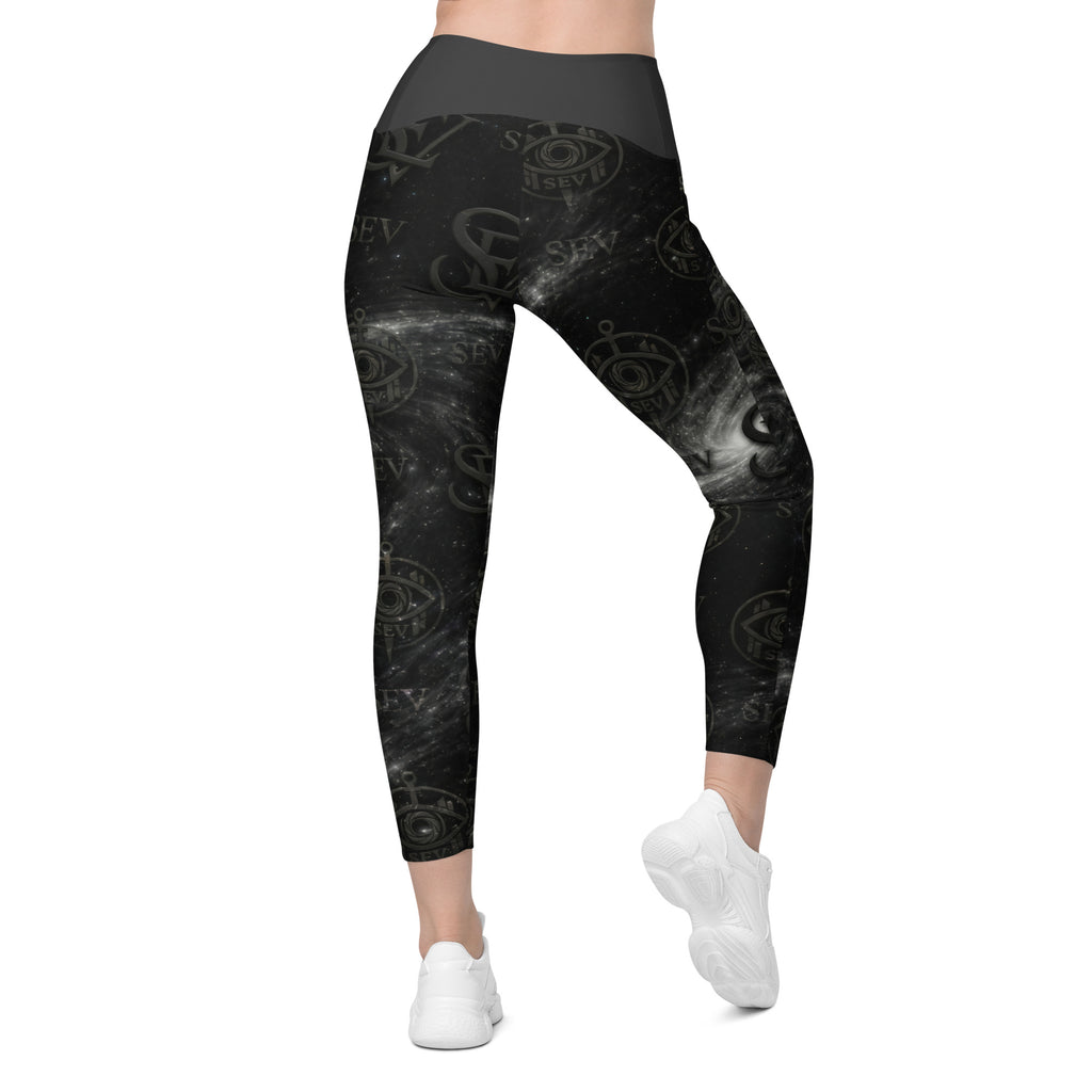 CARBON SMOKE LEGGINGS WITH POCKETS — ECLIPSE RELIEF VEIL — alternate view 4 of 7