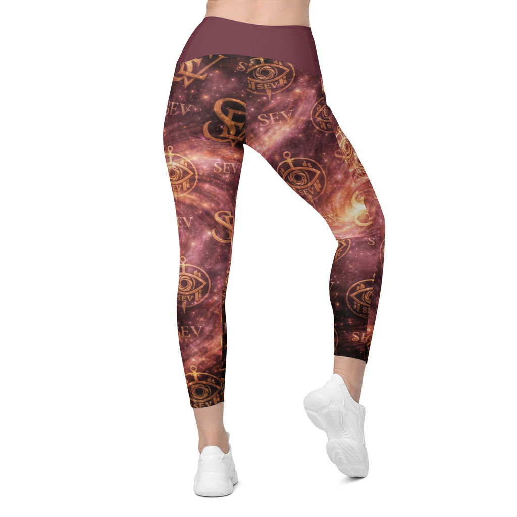 ROSE AURORA LEGGINGS WITH POCKETS — BLUSH NEBULA VEIL — alternate view 4 of 7