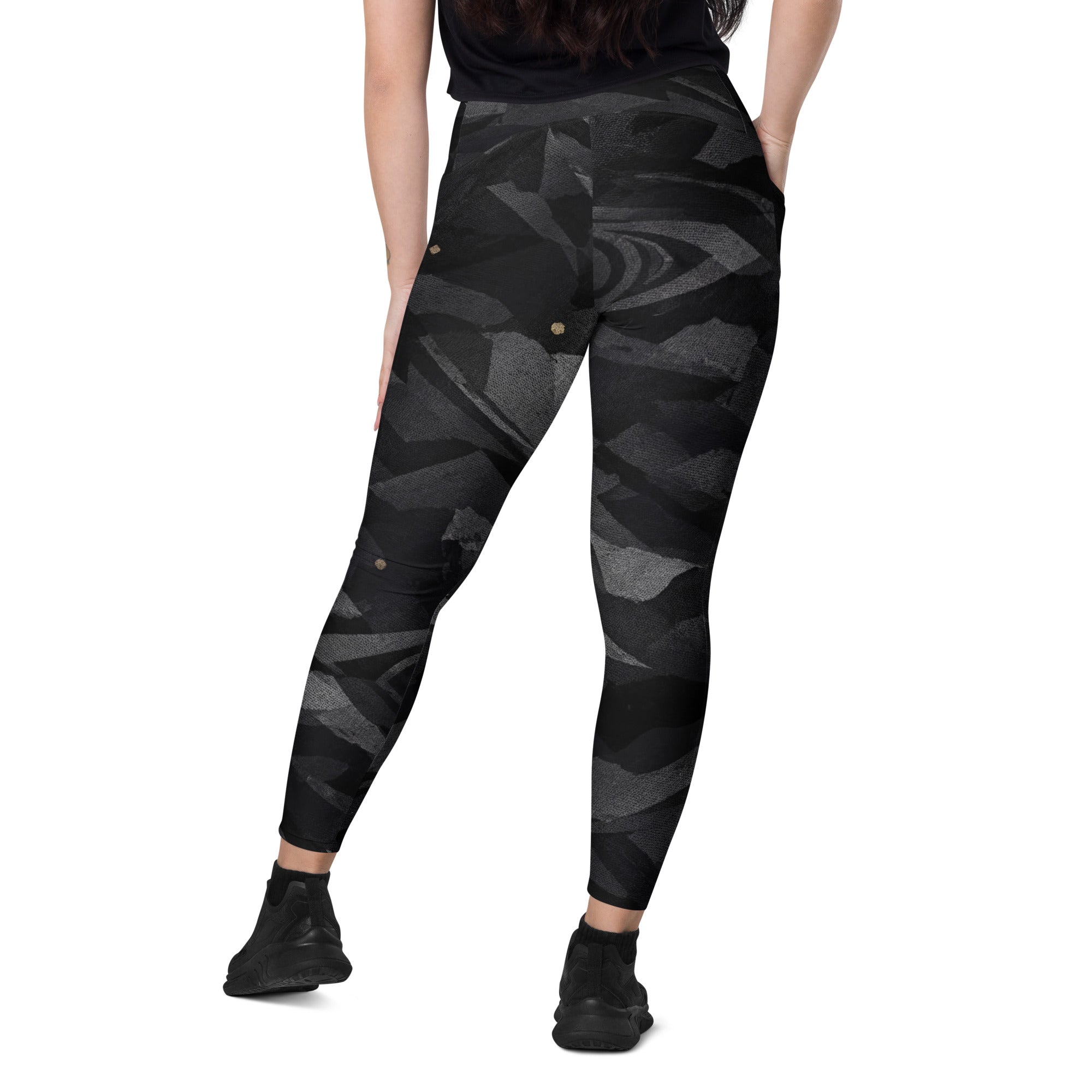 NOIR OBSIDIAN LEGGINGS WITH POCKETS — SIGNATURE CAMOUFLAGE — alternate view 4 of 6