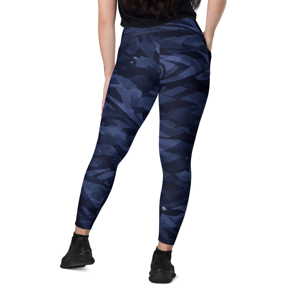 MIDNIGHT NAVY LEGGINGS WITH POCKETS — SIGNATURE CAMOUFLAGE — alternate view 4 of 6