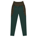 Luxury Emerald Leggings with Pockets — Eclipse Noir Gold Crest — alternate view 1 of 4
