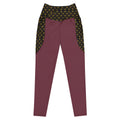 Rose Aurora Leggings with Pockets — Eclipse Noir Gold Crest — Waistband & Pocket Panel Edition — alternate view 1 of 4
