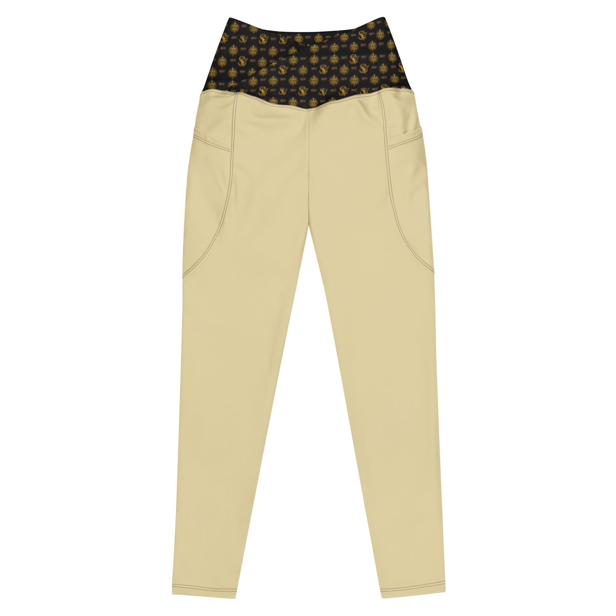 GOLDCREAM LEGGINGS WITH POCKETS — ECLIPSE NOIR GOLD CREST — alternate view 1 of 4