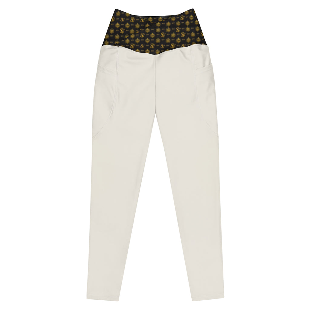 IMPERIAL IVORY LEGGINGS WITH POCKETS — ECLIPSE NOIR GOLD CREST — alternate view 1 of 4
