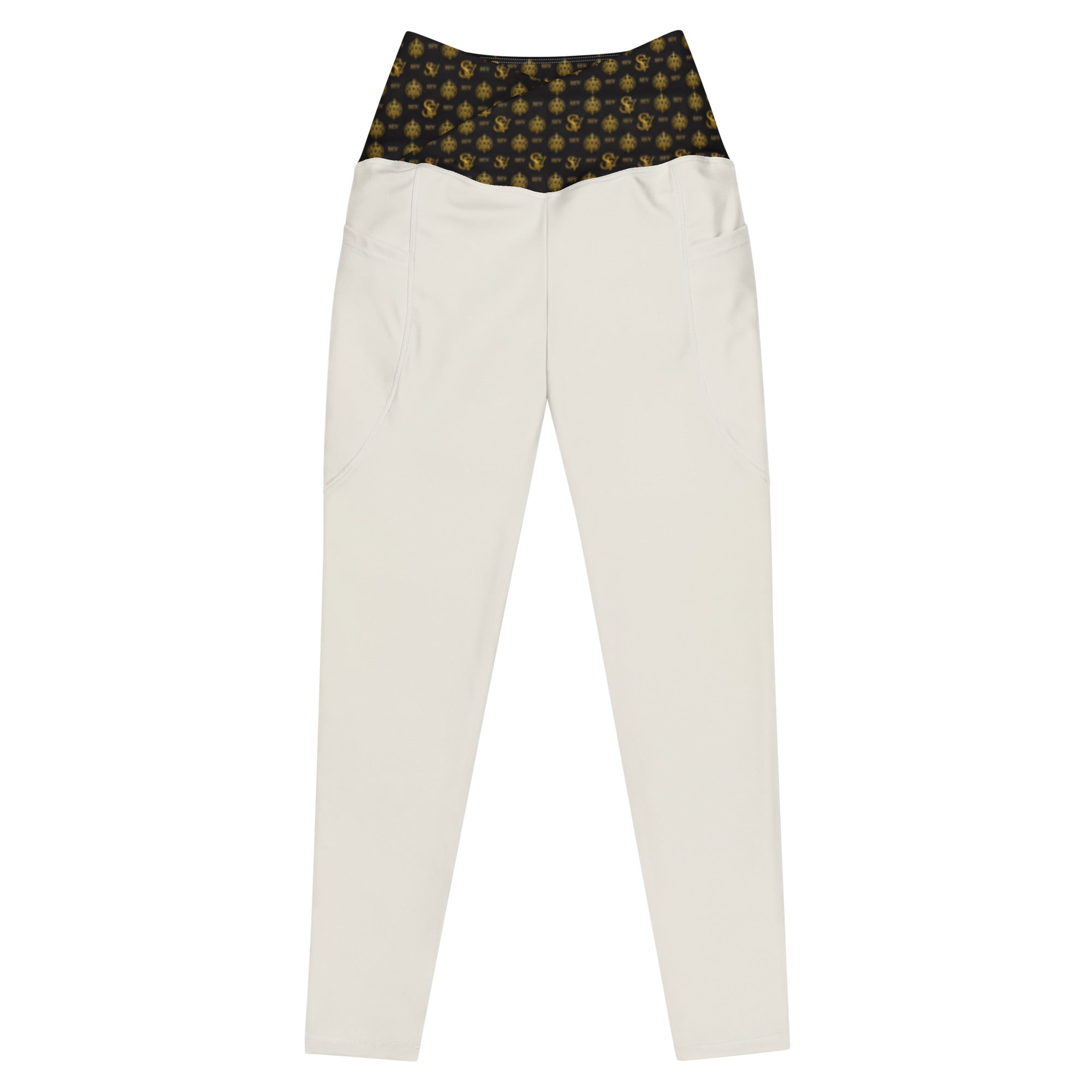 IMPERIAL IVORY LEGGINGS WITH POCKETS — ECLIPSE NOIR GOLD CREST — alternate view 1 of 4