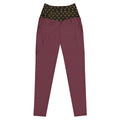 Rose Aurora Leggings with Pockets — Eclipse Noir Gold Crest — Waistband Edition — alternate view 1 of 4