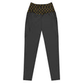 Carbon Smoke Leggings with Pockets — Eclipse Noir Gold Crest — Waistband Edition — alternate view 1 of 4