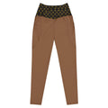 Jasper Brown Leggings with Pockets — Eclipse Noir Gold Crest — Waistband Edition — alternate view 1 of 4