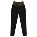 Luxury Black Leggings with Pockets — Eclipse Noir Gold Crest — Waistband Edition — alternate view 1 of 4
