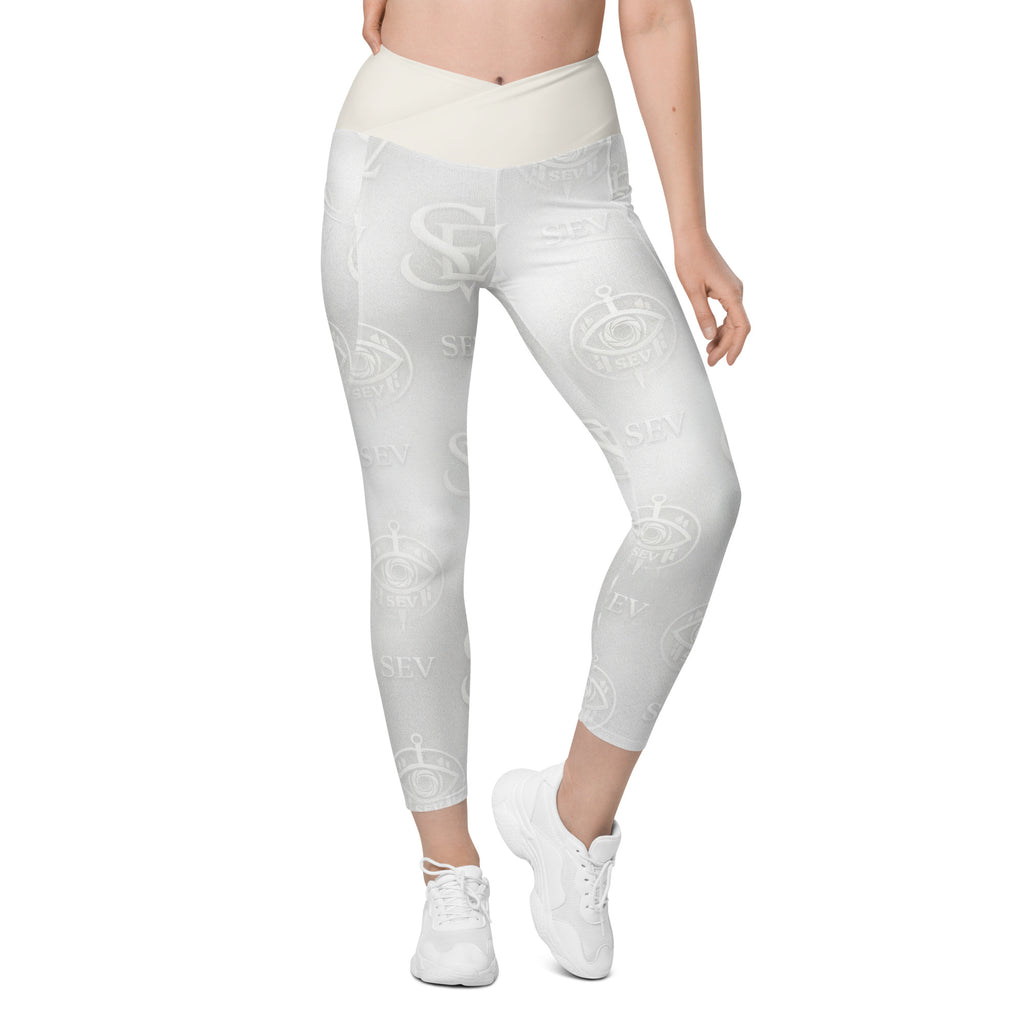 IMPERIAL IVORY LEGGINGS WITH POCKETS — SILENT MONOGRAM VEIL — alternate view 5 of 7
