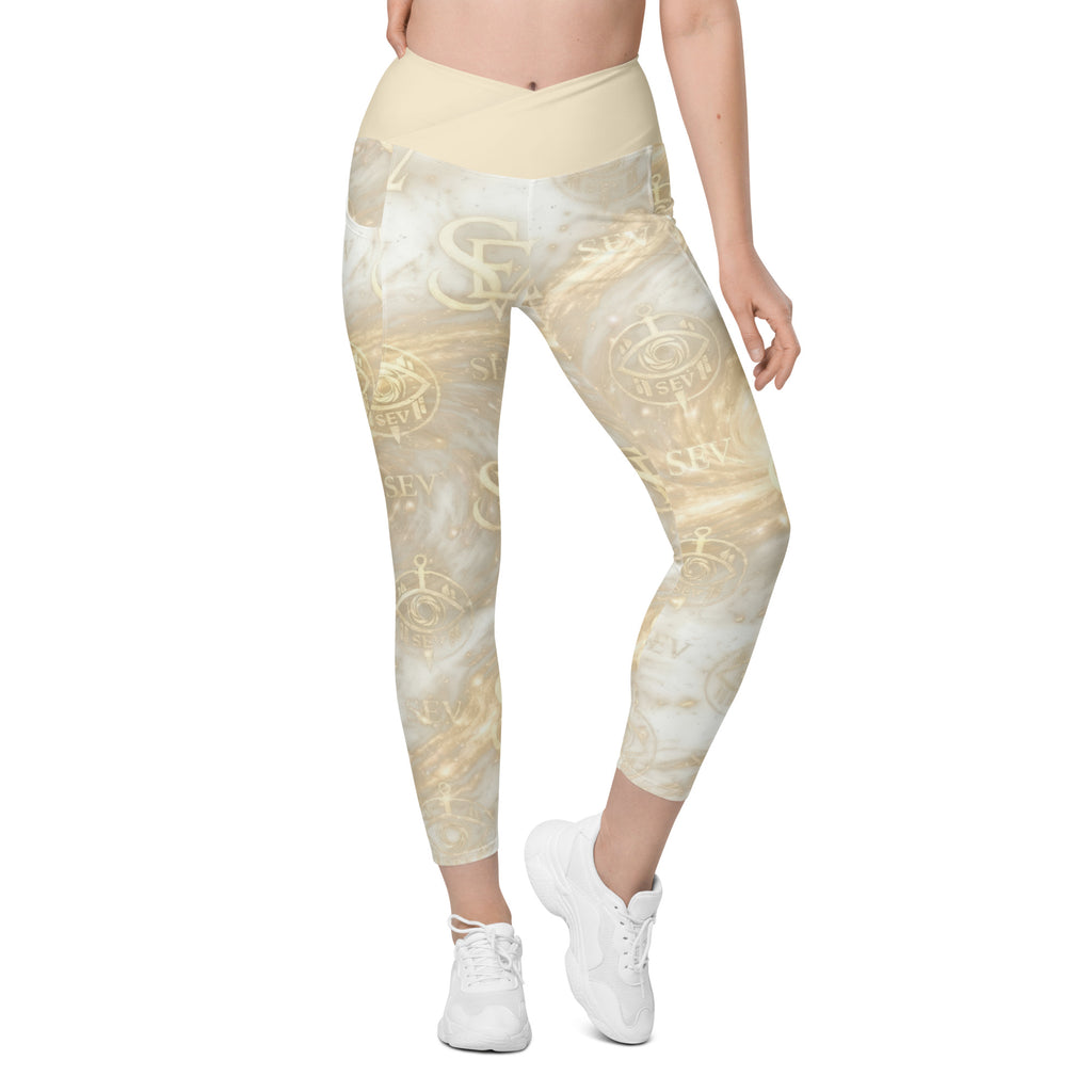CHAMPAGNE LIGHT LEGGINGS WITH POCKETS — HIGH KEY CHAMPAGNE — alternate view 5 of 7
